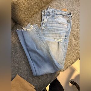AE Light Blue Distressed Women Jeans